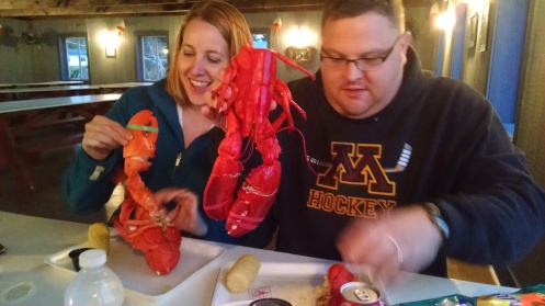 The lobsters are as big as your head at Young's Lobster Pound in Belfast.