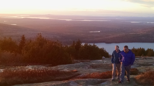 We stopped to watch the sunset on Christopher's birthday at Cadillac Mountain in Acadia National Park. It was a great show!