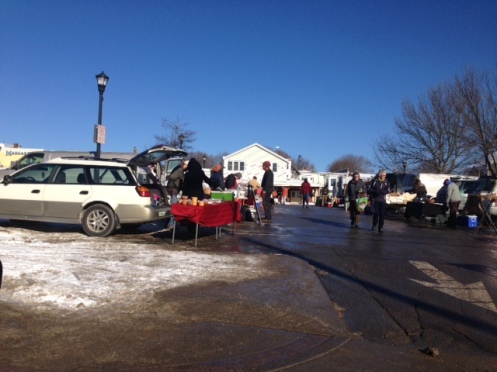 The Orono Farmer's Market is relocated to the corner of downtown parking lot during the winter months.